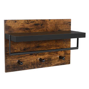 <span class=keywords><strong>VASAGLE</strong></span> Porte-manteau mural Organisateur d'entrée en fer et bois pour le salon <span class=keywords><strong>Étagère</strong></span> <span class=keywords><strong>murale</strong></span> de septembre - Product Image 5