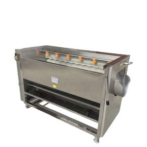 Equipo para pelar vegetales: Máquina rotativa de tambor con cepillos para lavar, pelar y clasificar patatas, calabazas, cacahuetes, ajo, frutas y verduras. - Product Image 3