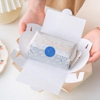 Boîte à pâtisserie blanche en papier pour cupcakes, tartes, beignets, muffins, emballage personnalisé pour boîtes à biscuits avec fenêtre