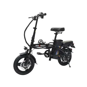 مبيع مباشر من المصنع دراجة كهربائية صغيرة 14 بوصة قابلة للطي دراجة كهربائية 48 فولت 400 وات قابلة للطي ببطارية 48 فولت 10 أمبير دراجة كهربائية للمدينة