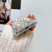 Étui de téléphone en diamant strass pour Samsung Galaxy S25 S24Ultra S23 FE S22 Plus A16 A06 A55 Étui en cristal scintillant de luxe 3D