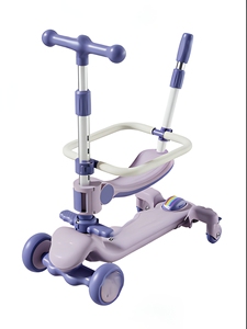 Baby Products <b>Toys</b> PU Scooter 3 Wheels Cool Music Foldable <b>Children's</b> Kick Scooter for Girls Boys 6-8 Years Seat - Product Image 2