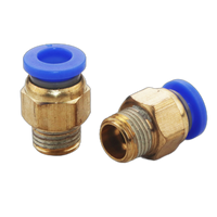 SYD-1112-1 75 pièces plastique pneumatique à dégagement rapide raccords de tuyau d'air connecteur PC PL coulée ANSI Standard 3000-10000 PSI bleu