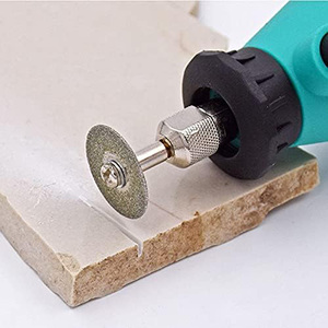 Lot de 10 disques de coupe diamantés de 22 mm avec mandrin de 3 mm pour outil rotatif, meuleuse électrique, coupe de métal et de pierre - Product Image 4