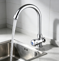 Robinet d'évier de cuisine à ouverture rapide, eau froide uniquement, NES-CAZ11, tête de pulvérisation universelle, évier mural pour légumes, style luxe léger