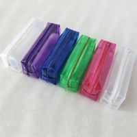 Trousse à crayons en PVC souple, écologique, durable, multicolores, pour les élèves du collège, garçons et filles, étui à stylos transparent, découpe
