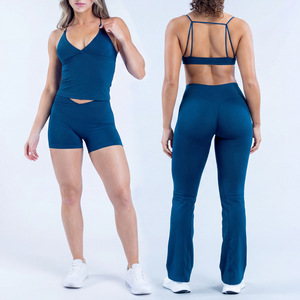 Conjuntos Deportivos de Gimnasio, Bra Deportivo Sin Costuras, Leggings Ajustados de Cintura Alta para Mujer, Traje Deportivo, Conjunto de Yoga al Por Mayor, Personalizado - Product Image 2