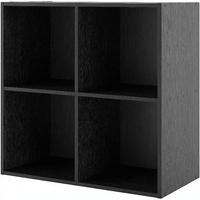 Rak Buku Kayu Rekayasa Modern Modular Hemat-Ruang, Dapat Ditumpuk, dengan Kotak Penyimpanan, untuk Kamar Tidur, Ruang Tamu, Perabot Ruang Tamu