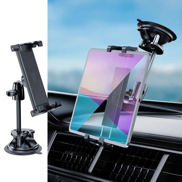 Big Suction Cup Cell Phone Mount Car Tablet Holder for Car Dashboard Tablet Stand Holder Heavy Duty Tablet Holder for Truck