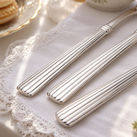 Nouvel ensemble de couverts de luxe en acier inoxydable 304 de haute qualité, finition miroir, cuillère, fourchette, couteau, pour mariage