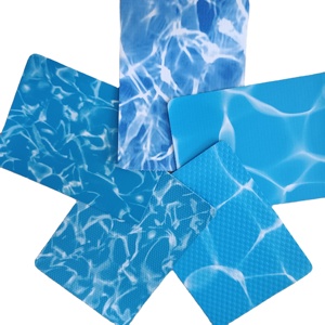 Feuille de revêtement en PVC antidérapant bleu clair pour <span class=keywords><strong>piscine</strong></span> imperméable à l'eau - Product Image 2
