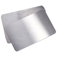 Cartes de visite en métal en acier inoxydable imprimées sur mesure, plaquées or miroir, cartes vierges