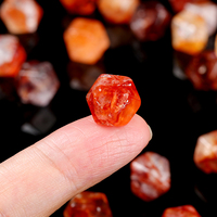 Manik-manik Kuarsa Phantom Merah Alami DIY, Berbentuk Oktagonal, Bersegi, Berlubang, Kristal Inklusi Merah, Manik-manik Delapan Sisi untuk Pembuatan Perhiasan