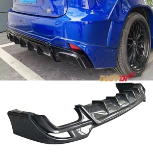 AG Style Carbon Fiber Rear Bumper Lip Fins Spoiler Winglet <b>Splitter</b> for Lexus F Sport 19-21 - Product Image 2