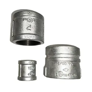 2" cast iron 2.5" od steel pipe fittings connector female half coupling ferrule
