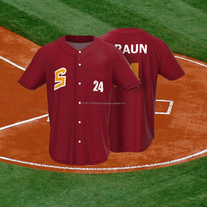 Camisetas de béisbol de alta calidad personalizadas Camisetas de béisbol de malla de poliéster transpirable y reciclable de secado rápido ropa deportiva - Product Image 1