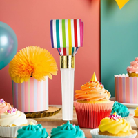 Sifflets jetables en papier de couleur personnalisée pour fêtes d'anniversaire et de fin d'année, pour enfants, adultes et organisateurs d'événements