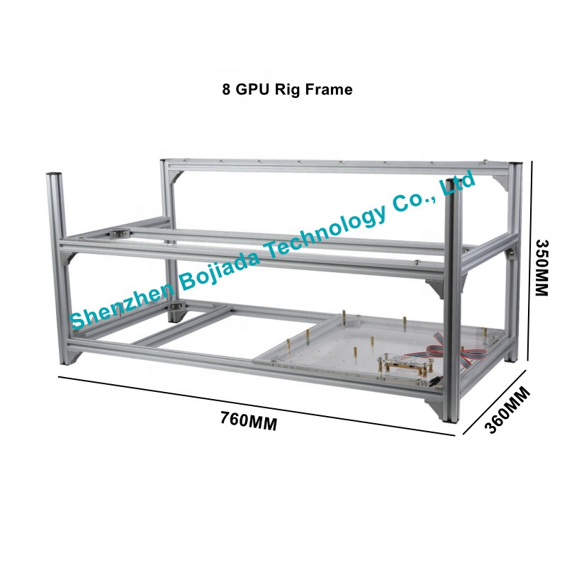 8 GPU открытый графический каркас рамка алюминиевая стойка в наличии