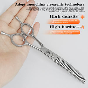 Hondenkapschaar visgraat schaar trimmen honden beauty schaar voor huisdieren 7.25/7.5 inch huisdierverzorging salon scheren Japan VG10 staal - Product Image 5