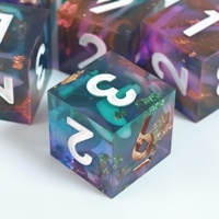MINI PLANET Vente en gros et sur mesure de dés en résine DND D6 avec des bords tranchants pour les jeux de rôle TRPG Donjons & Dragons Jeux de société 16 mm dés à 6 faces