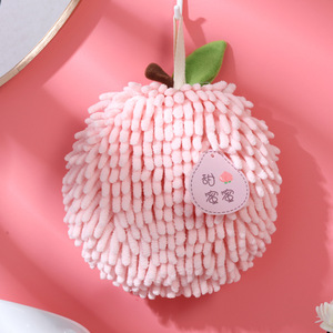 Serviette de cuisine en chenille en forme de fruit, en polaire corail, absorbante et à séchage rapide, couleur aléatoire - Product Image 3