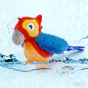 Juguete para Mascotas, Pájaro de Simulación con Control Remoto <span class=keywords><strong>El</strong></span>éctrico, Recargable, con Alas Móviles y Sonidos, de Franela, USB, Tipo Loro, para Ejercicio - Product Image 5