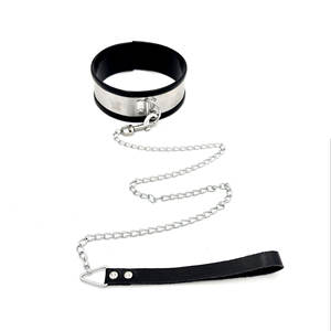 Yeni BDSM yetişkin seks oyuncakları paslanmaz çelik silikon yaka seks çiftler için oyuncaklar oyunları köle yaka - Product Image 1