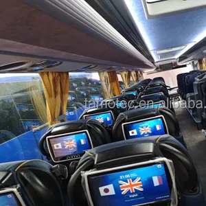 Di Bus Headrest Film/Musik/Permainan Bermain/Iklan Sistem Hiburan