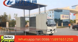 मोबाइल कॉन्सर्ट पोडियम स्टेज बॉक्स ट्रक 4x2 की अगुवाई वाली रोड शो हाइड्रोलिक डंप विज्ञापन स्टेज ट्रक - Product Image 5