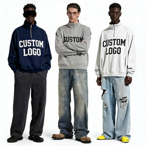 Sudaderas con Cuello Redondo, 100% Algodón, Unisex, de Alta Calidad, Resistentes al Viento, con Diseño de Cremallera, Personalizables con Logotipo OEM/ODM - Product Image 1