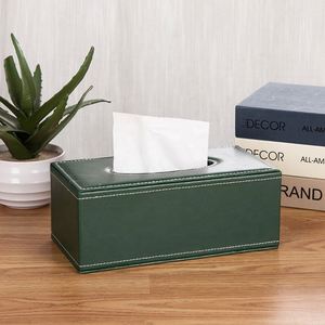 Caixa de Lenços de Papel em Couro, Suporte Moderno Minimalista para Lenços Faciais, Capa para Mesa, Carro, Sala de Estar e Banheiro - Product Image 1