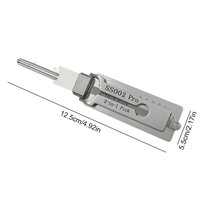 Juego de ganzúas y decodificadores Lishi 2 en 1 (modelos SS001 SS002 SS003) plateado