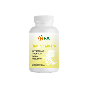 Tabletas de Biotina Premium Stock Supply, un suplemento de biotina para cabello, cuero cabelludo y uñas saludables. Biotina 150 tabletas vegetarianas. - Product Image 1