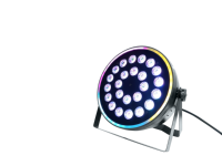 Projecteur PAR 24x8W RGBW 4-en-1 LED + LED RING pour scène, bar, fête, discothèque