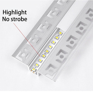 Gran oferta, tira de <span class=keywords><strong>luz</strong></span> Led integrada, retroiluminación oculta, marco de gabinete, iluminación de techo lineal, tira de <span class=keywords><strong>luz</strong></span> con ranura de aluminio para escalera - Product Image 6