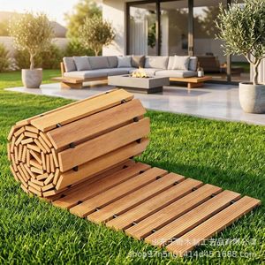 Allée de jardin en bois pour extérieur, 12 pouces et plus, avec piquets de fixation au sol pour pelouse, patio et allée. - Product Image 2