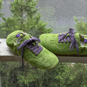 Chaussures de sport en daim à logo personnalisé, vente en gros, chaussures minimalistes à talon plat, chaussures de marche décontractées simples et flexibles pour hommes et femmes - Product Image 2