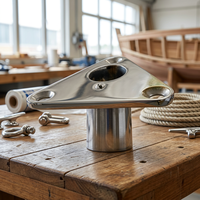 Base de balustrade triangulaire en acier inoxydable 304 316, raccord de rail de bateau, très résistant à la corrosion, durable pour les environnements marins salés