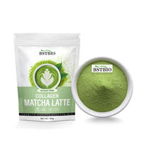 BSTBIO Marque Privée Mélange de Protéines de Collagène de Bovins Nourris à l'Herbe avec Sucre de Fruit du Moine et Poudre de Matcha Latte