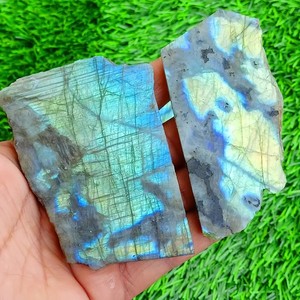 <b>Hot</b> Sale Natrual Crystal Slice Healing Handmade Crafts <b>Stone</b> Labradorite Raw Slab for Jewelry Materials - Product Image 4