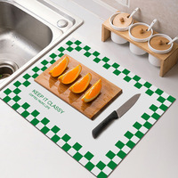 Tapis de drainage absorbant en fibre écologique pour comptoir de cuisine, isolation thermique haute température, 50x60cm, vente en gros Chine