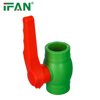 Valve en plastique IFAN Raccords PPR Couleur verte Raccord PPR Plomberie Vannes de système d'eau chaude et froide