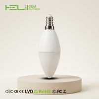 160 °   Ampoule LED Bougie E14 à Angle de Faisceau 2W 180lm 3000K-10000K 100-120V LI-DOB pour Lustre, Applique Murale et Usage Domestique