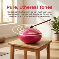 Portable 6 Inch 8 Note Steel Tongue Drum Custom Logo Sound Therapy Hand Pan Drum for Kids Early Education