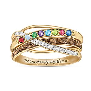 Anello Avvolgente Multistrato Trendy con Pietre Colorate Intarsiate, Anello Lineare alla Moda, Gioiello da Dito per Donna, Stile Celebrità di Internet - Product Image 1