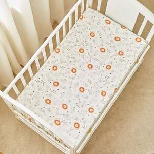 Sábana Ajustable para Cuna de Bebé de Muselina de Algodón Orgánico 100% Suave con Impresión Personalizada de China, Sábana Ajustable para Cuna de Bebé de Muselina de Bambú Barata al por Mayor - Product Image 6