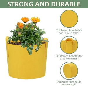 Sacs <span class=keywords><strong>de</strong></span> culture en feutre multicolores avec poignées, respirants et durables, écologiques, pour jardin intérieur et extérieur, capacité <span class=keywords><strong>de</strong></span> 10 gallons - Product Image 3