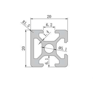 האירו גודל תקן תעשייתי סגסוגת אירו מסגרת אלומיניום פרופיל 6000 סדרה צורה מרובעת T3-T8 קו הרכבה מדפסת - Product Image 2