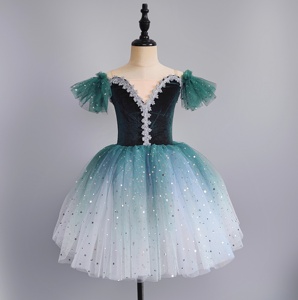 Traje <span class=keywords><strong>de</strong></span> Danza Coral Little Swan <span class=keywords><strong>para</strong></span> <span class=keywords><strong>Niñas</strong></span>, Tutú Largo Profesional <span class=keywords><strong>de</strong></span> Ballet Romántico, Tutú <span class=keywords><strong>de</strong></span> Danza Lírica Moderna y Económica - Product Image 6