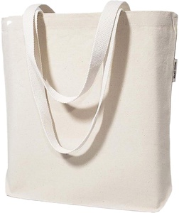Bolsa de Algodón Grande de Color Sólido, Reciclada, Ecológica, con Logotipo Personalizado, al por Mayor, Promocional, Publicitaria, para Compras - Product Image 1